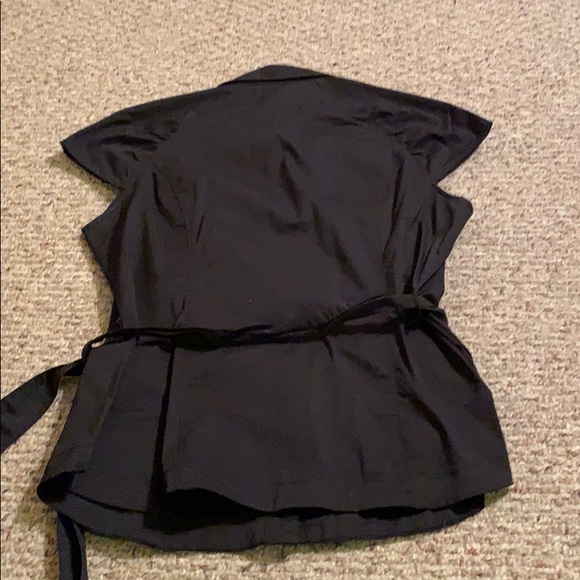 NY & Co Short Sleeve Black Button Down, M - Picture 3 of 6